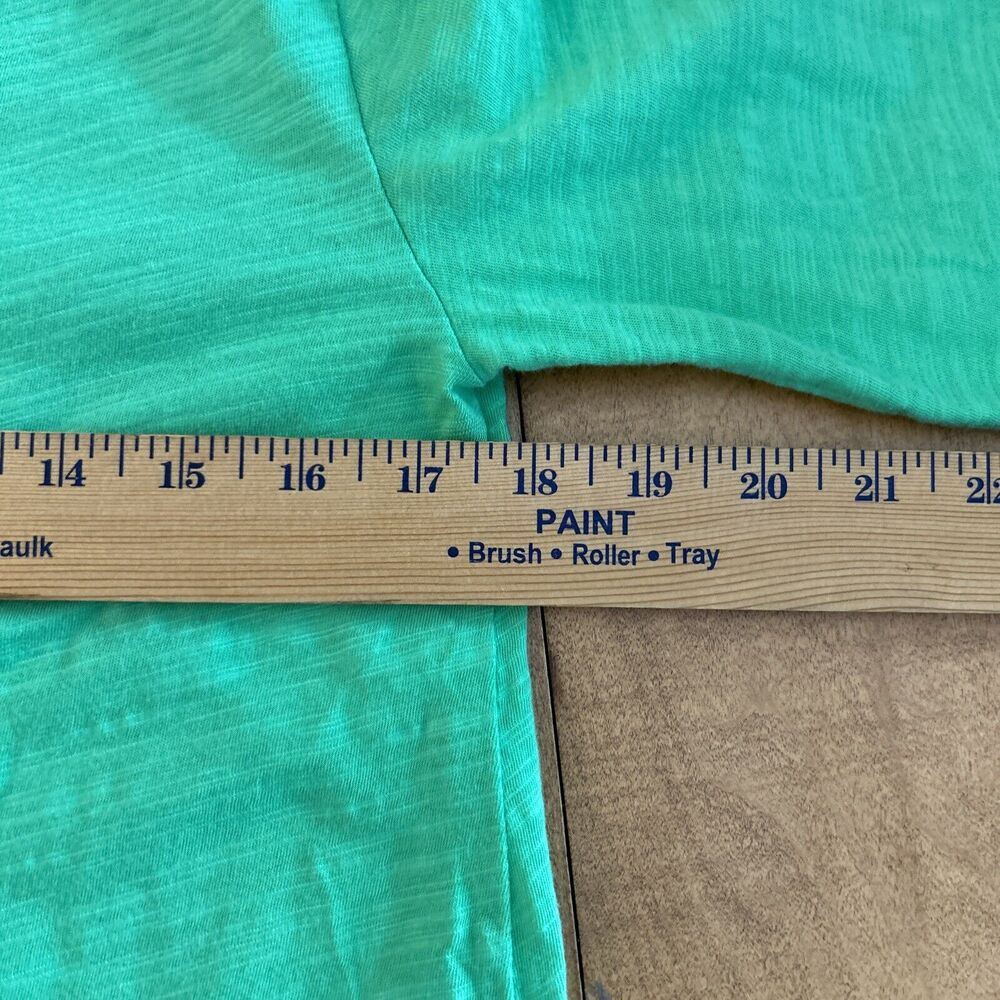 FRESH PRODUCE 3/4 Sleeve Tunic Top Womens XS Kelly Green Pockets Beachy V Neck - Picture 10 of 13
